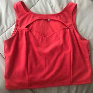 Red crop top